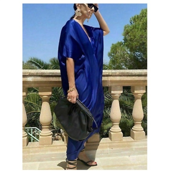 zara satin effect tunic dress Zara satin effect caftan. New!